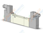 SMC VQZ3350K-5YZ1 valve, base mount, din (dc), VQZ3000 VALVE, SOL 4/5-PORT