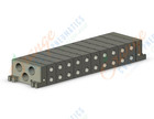 SMC VV5Q55-1004TC mfld, plug lead, vq5000, VV5Q51/55 MANIFOLD