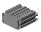 SMC MGPM63TF-100Z cyl, compact guide, slide brg, MGP COMPACT GUIDE CYLINDER