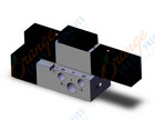 SMC VFR2200-3FZ-02T valve dbl plug-in base mount, VFR2000 SOL VALVE 4/5 PORT