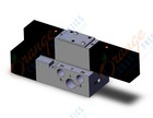 SMC VFR2200-5F-02T valve dbl plug-in base mount, VFR2000 SOL VALVE 4/5 PORT