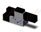 SMC VFR2300-3FZ-02T valve dbl plug-in base mount, VFR2000 SOL VALVE 4/5 PORT