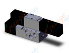 SMC VFR2300-5F-02T valve dbl plug-in base mount, VFR2000 SOL VALVE 4/5 PORT