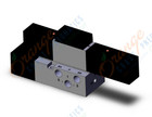 SMC VFR2400-5FZ-01T valve dbl plug-in base mount, VFR2000 SOL VALVE 4/5 PORT