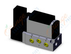 SMC VFR3100-3F-B02T valve sgl plug-in base mount, VFR3000 SOL VALVE 4/5 PORT