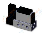 SMC VFR3100-3FZ-02T valve sgl plug-in base mount, VFR3000 SOL VALVE 4/5 PORT