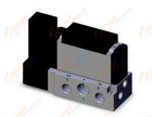 SMC VFR3100-5F-03T valve sgl plug-in base mount, VFR3000 SOL VALVE 4/5 PORT