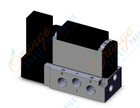 SMC VFR3100-5FZB-02T valve sgl plug-in base mount, VFR3000 SOL VALVE 4/5 PORT