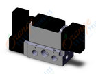 SMC VFR3200-3FZ-03T valve dbl plug-in base mount, VFR3000 SOL VALVE 4/5 PORT