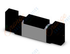 SMC VFR3400-3FZB valve dbl plug-in base mount, VFR3000 SOL VALVE 4/5 PORT