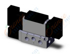 SMC VFR3400-5FZB-02T valve dbl plug-in base mount, VFR3000 SOL VALVE 4/5 PORT