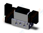 SMC VFR3500-5FZ-02T valve dbl plug-in base mount, VFR3000 SOL VALVE 4/5 PORT