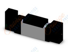 SMC VFR3500-5FZB valve dbl plug-in base mount, VFR3000 SOL VALVE 4/5 PORT