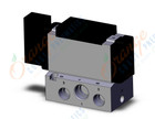 SMC VFR4110-3E-04T valve sgl non plugin base mt, VFR4000 SOL VALVE 4/5 PORT