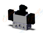SMC VFR4210-5DZ-04T valve dbl non plugin base mt, VFR4000 SOL VALVE 4/5 PORT