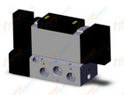 SMC VFR4300-5FZ-03T valve dbl plug-in base mount, VFR4000 SOL VALVE 4/5 PORT