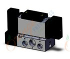 SMC VFR4300-5FZB-04T valve dbl plug-in base mount, VFR4000 SOL VALVE 4/5 PORT