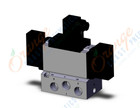 SMC VFR4310-3D-03T valve dbl non plugin base mt, VFR4000 SOL VALVE 4/5 PORT