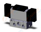 SMC VFR4310-3E-04T valve dbl non plugin base mt, VFR4000 SOL VALVE 4/5 PORT