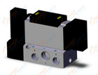 SMC VFR4400-3FZ-04T valve dbl plug-in base mount, VFR4000 SOL VALVE 4/5 PORT