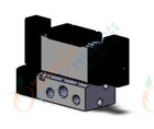 SMC VFS4301-5FZ-04T valve dbl plug-in base mnt, VFS4000 SOL VALVE 4/5 PORT