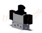 SMC VFS4310-3D-03T valve dbl non plug-in base mt, VFS4000 SOL VALVE 4/5 PORT