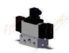 SMC VFS4510-5DZ-04T valve dbl non plug-in base mt, VFS4000 SOL VALVE 4/5 PORT