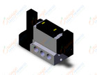 SMC VFS5200-3FZB-04T valve dbl plugin base mount, VFS5000 SOL VALVE 4/5 PORT