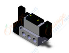 SMC VFS5400R-3FZ-06T valve dbl plugin base mount, VFS5000 SOL VALVE 4/5 PORT