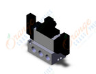 SMC VFS5410-1DZ-06T valve dbl non plugin base mt, VFS5000 SOL VALVE 4/5 PORT
