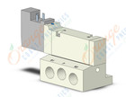 SMC VQZ3150-5YO1-02T valve, base mount, din (dc), VQZ3000 VALVE, SOL 4/5-PORT***