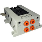 SMC VV5Q41-02BLD0 mfld, plug-in, vq4000, VV5Q41 MFLD, VQ4000 4/5-PORT