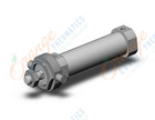 SMC CDM3UZ25-50 cyl, air, short type, sw cap, CM2/CM3 ROUND BODY CYLINDER***