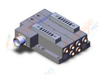 SMC SS5V4-W10CD-02BS-N11 mfld, plug-in, circular conn., SS5V4 MANIFOLD SV4000