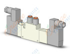 SMC VQZ3521-5Y1-N7T valve, body ported, din (dc), VQZ3000 VALVE, SOL 4/5-PORT