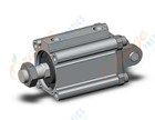 SMC CDQ2D40TF-30DMZ cylinder, CQ2-Z COMPACT CYLINDER
