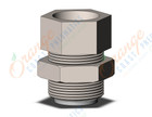 SMC KQ2E10-03N fitting, bulkhead connector, KQ2 FITTING (sold in packages of 10; price is per piece)