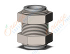 SMC KQ2E16-00N fitting, bulkhead union, KQ2 FITTING (sold in packages of 10; price is per piece)