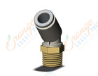 SMC KQ2K06-01A fitting, 45 deg male elbow, KQ2 FITTING (sold in packages of 10; price is per piece)