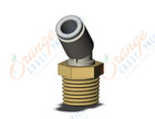 SMC KQ2K06-02A fitting, 45 deg male elbow, KQ2 FITTING (sold in packages of 10; price is per piece)