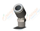 SMC KQ2K08-01NS fitting, 45 deg male elbow, KQ2 FITTING (sold in packages of 10; price is per piece)