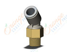 SMC KQ2K10-02A fitting, 45 deg male elbow, KQ2 FITTING (sold in packages of 10; price is per piece)