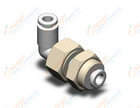 SMC KQ2LE04-00N fitting, bulkhead male elbow, KQ2 FITTING (sold in packages of 10; price is per piece)