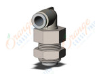 SMC KQ2LE06-00N fitting, bulkhead male elbow, KQ2 FITTING (sold in packages of 10; price is per piece)