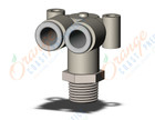 SMC KQ2LU06-01NS fitting, branch union elbow, KQ2 FITTING (sold in packages of 10; price is per piece)