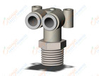 SMC KQ2LU06-02NS fitting, branch union elbow, KQ2 FITTING (sold in packages of 10; price is per piece)