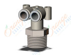 SMC KQ2LU06-03NS fitting, branch union elbow, KQ2 FITTING (sold in packages of 10; price is per piece)