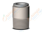 SMC KQ2S10-03NS fitting, hex hd male connector, KQ2 FITTING (sold in packages of 10; price is per piece)