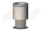 SMC KQ2S12-02N fitting, hex hd male connector, KQ2 FITTING (sold in packages of 10; price is per piece)