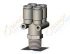 SMC KQ2UD06-02NS fitting, diff dia double union, KQ2 FITTING (sold in packages of 10; price is per piece)